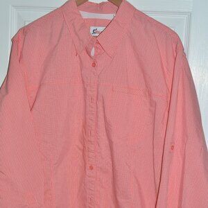 PINK CHECKED WIDE WIDE SPORTSMAN WOMANS XXL SHIRT